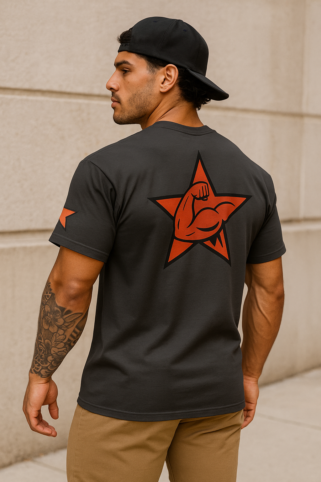 Oversized faded t-shirt-GYM ANIME CITY