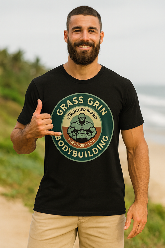 stronger beard/stronger you short sleeve T