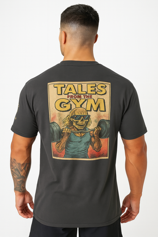 Oversized faded t-shirt-TALES FROM THE GYM