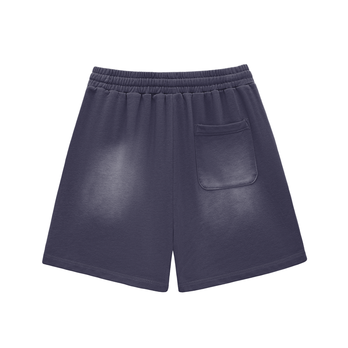WE GYM-Sun Fade Raw Edge Cotton Shorts