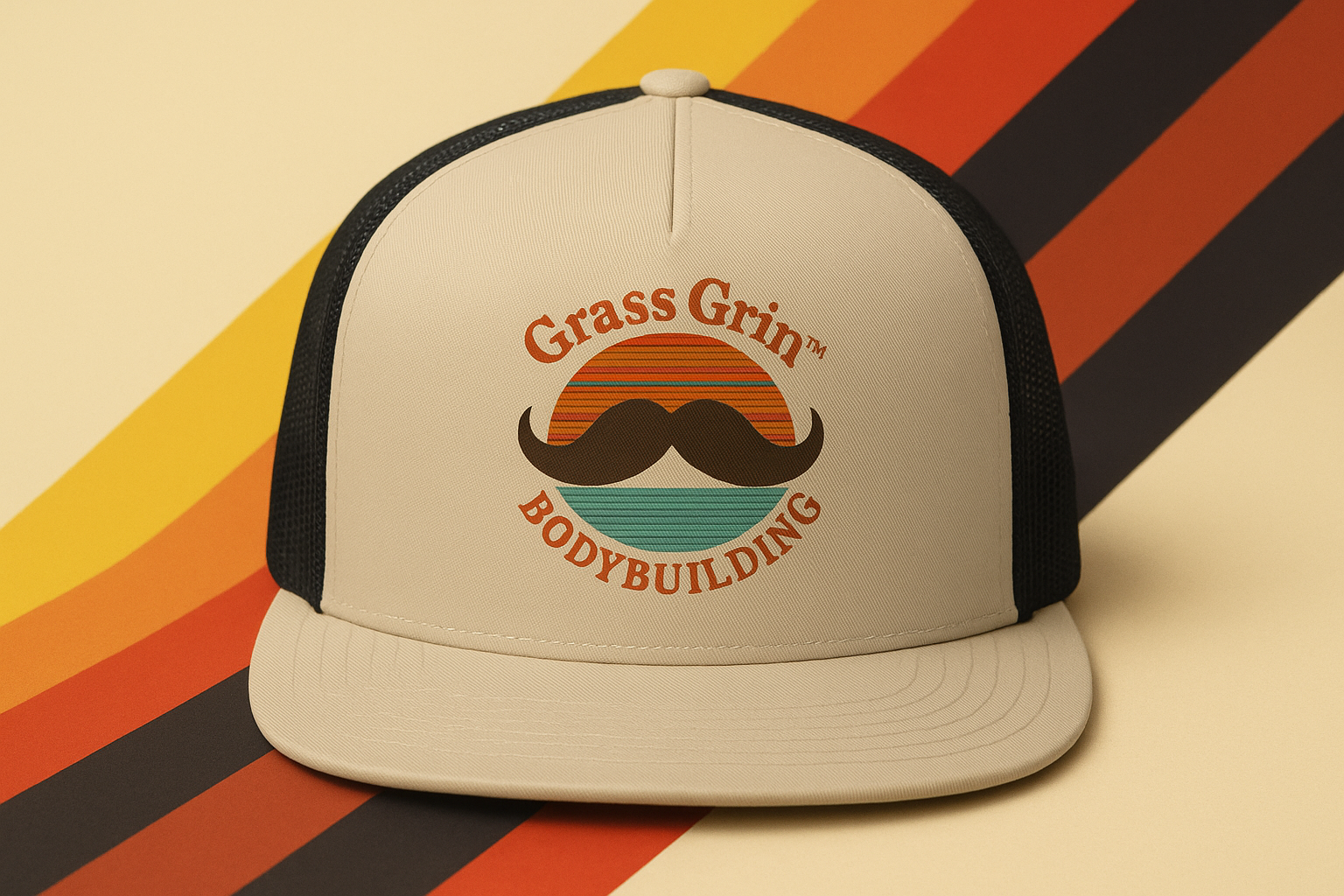 grass grin-silver sand Trucker Cap