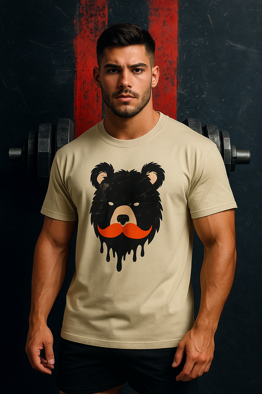 Oversized faded  short sleeve bear