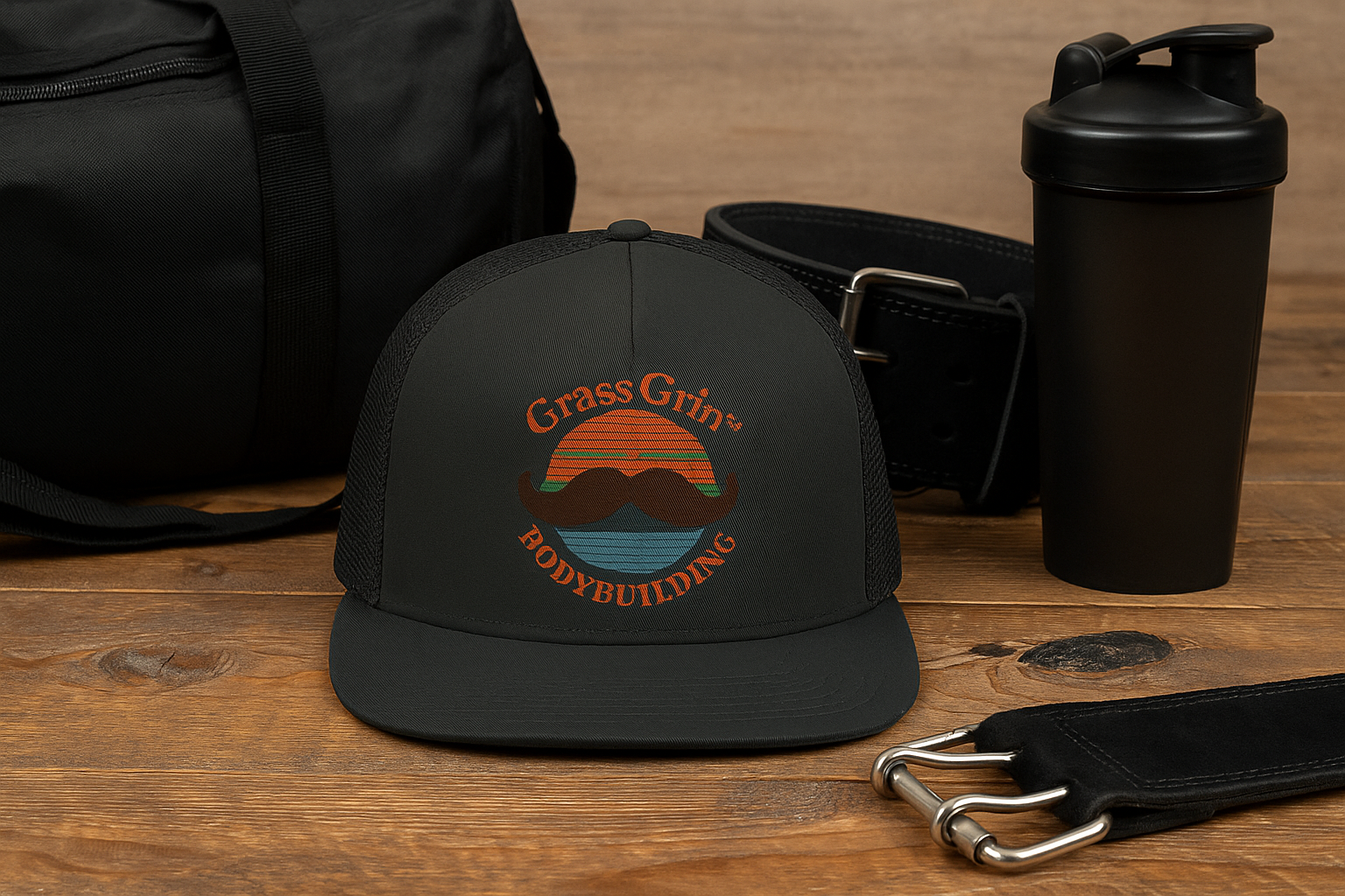 grass grin charcoal color-Trucker Cap