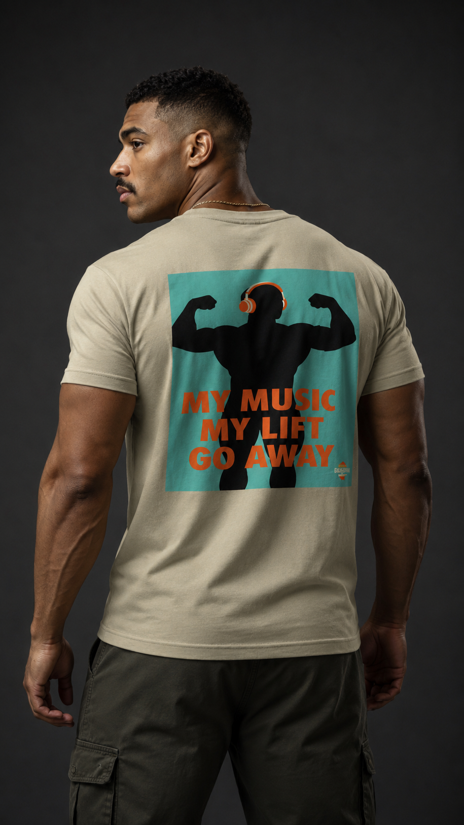 MY MUSIC MY LIFT-Oversized faded t-shirt