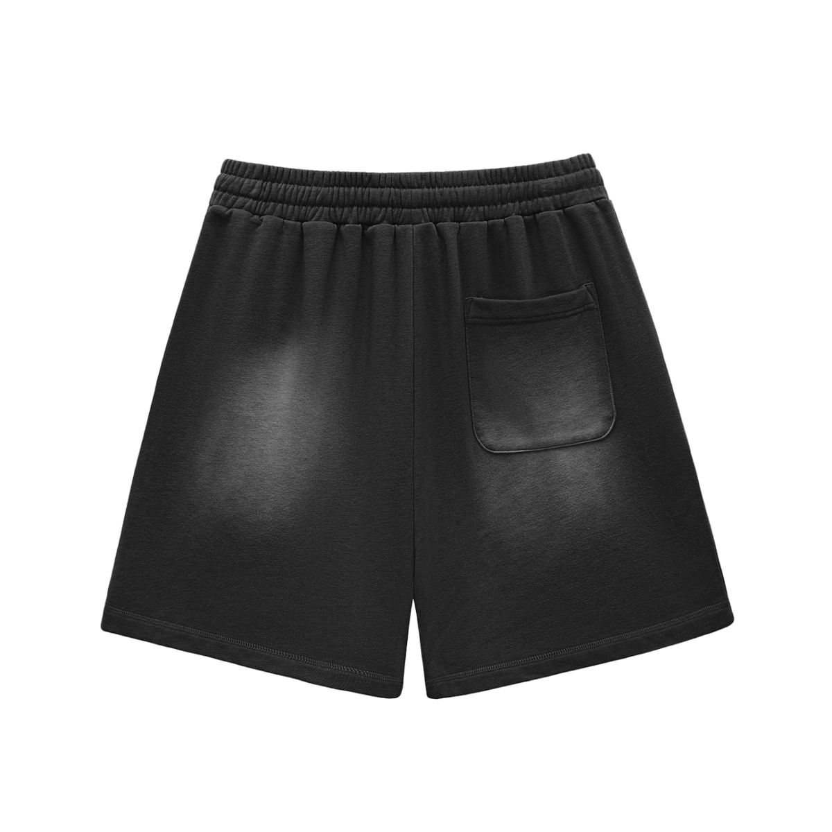 WE GYM-Sun Fade Raw Edge Cotton Shorts